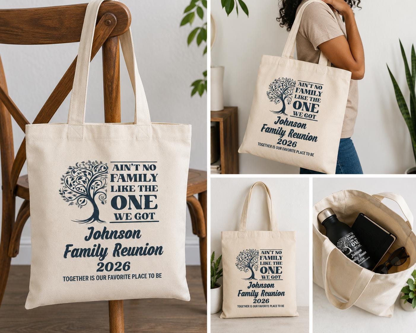 Personalized Family Reunion Tote Bag