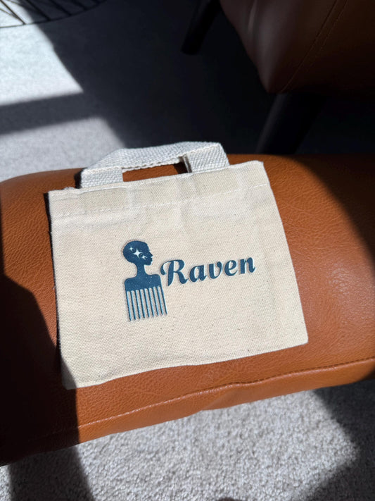 Black woman hair pick party favor/ gift bag, personalizable