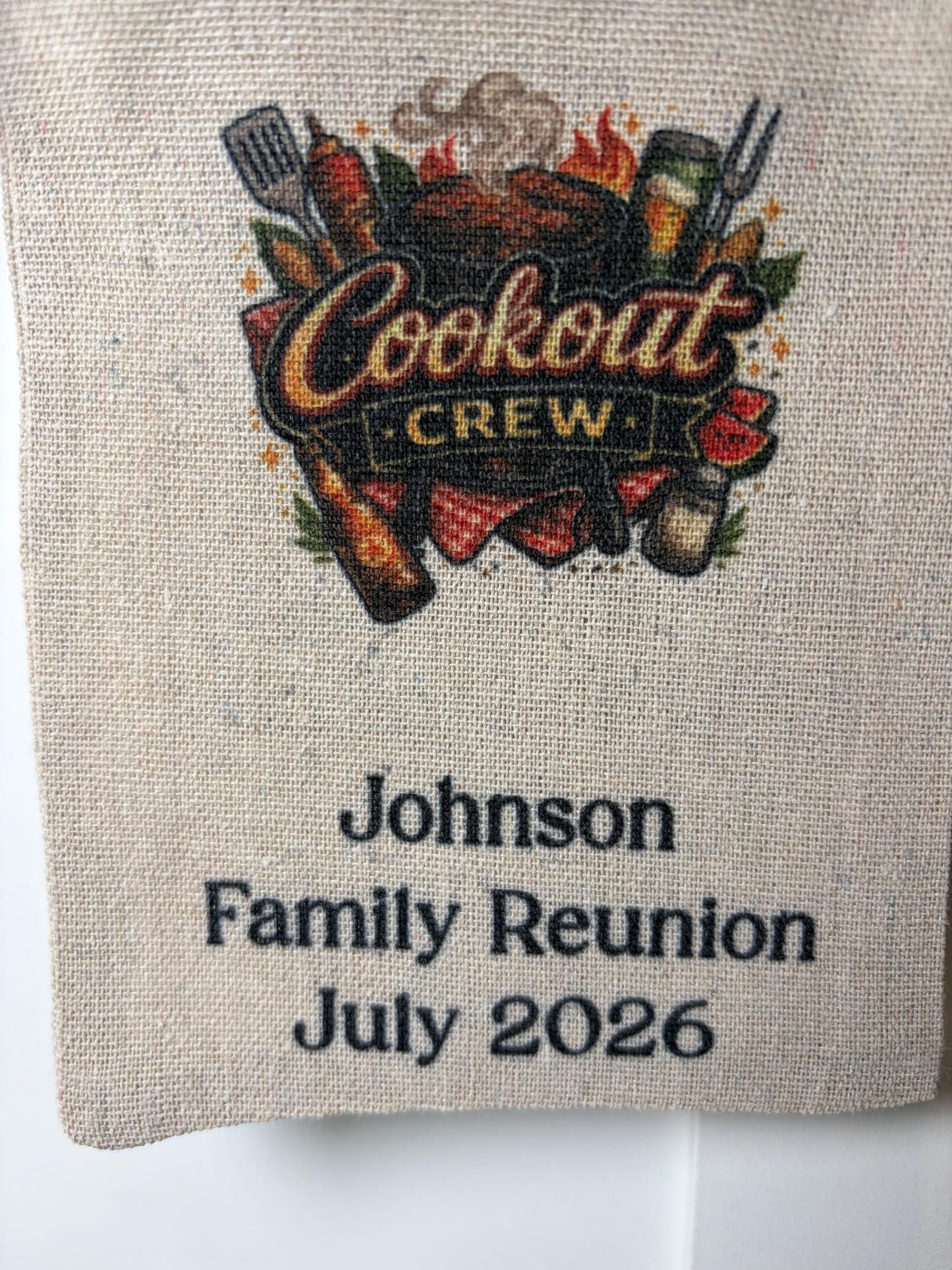 Personalized Cookout Crew Family Reunion Favor Bags, Custom Reunion Party Favors, BBQ Reunion Gift Bags