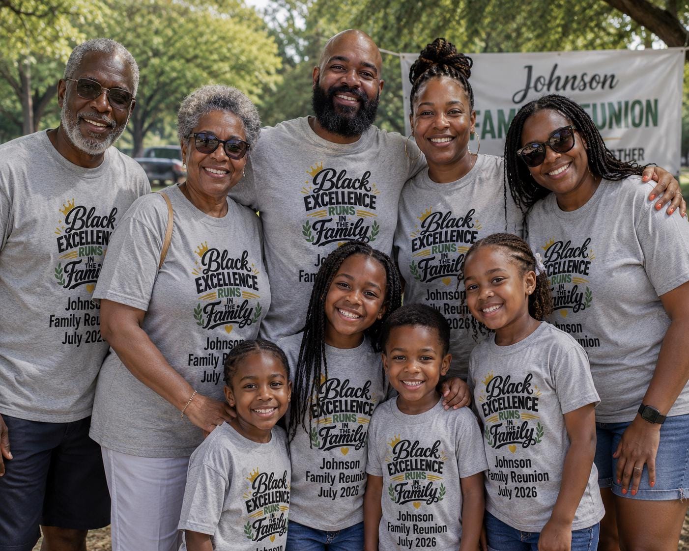 Personalized Family Reunion Shirt, Black Excellence Runs in the Family, Custom Reunion Shirts