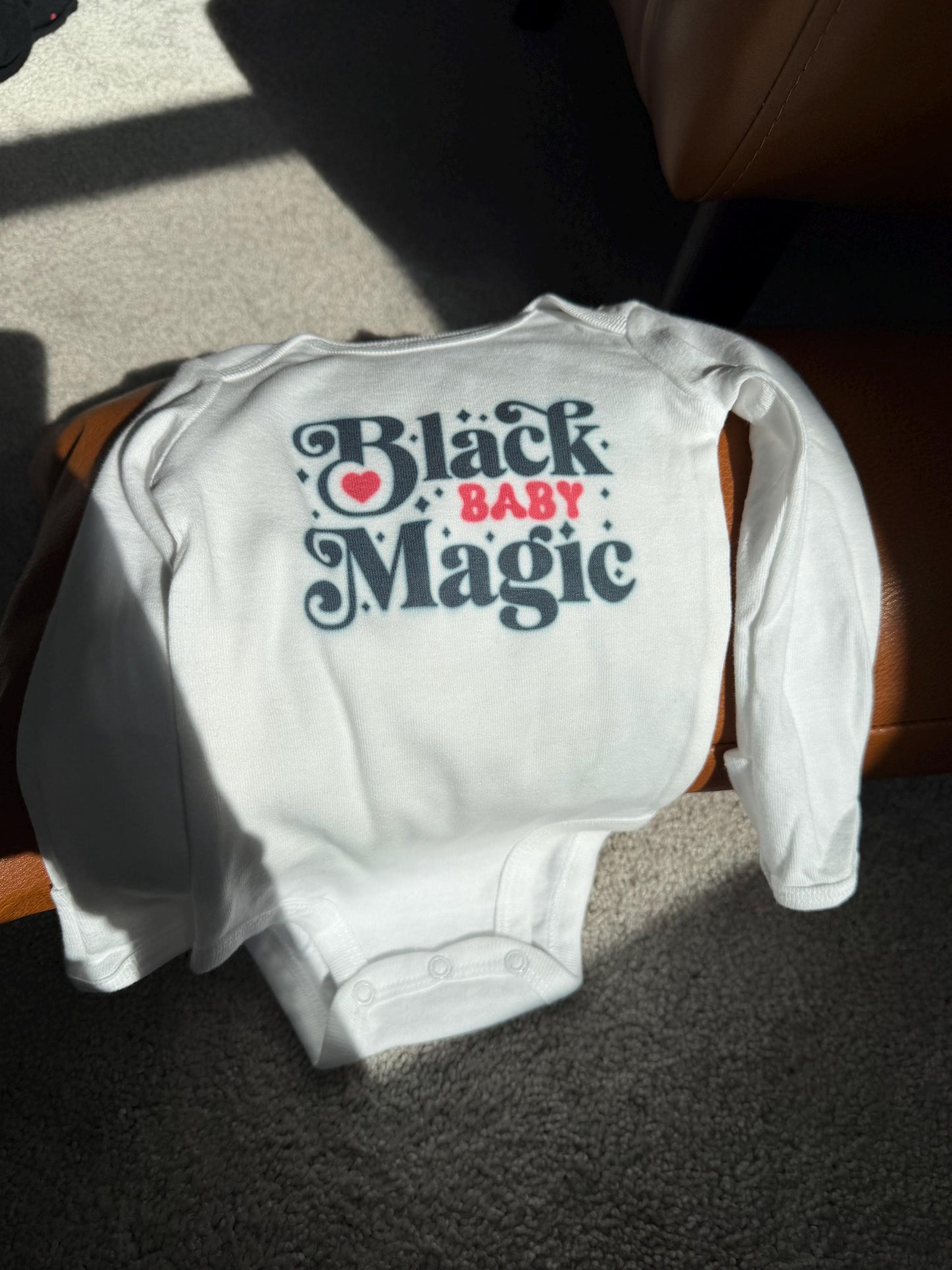 Black Baby Magic Baby Onesie