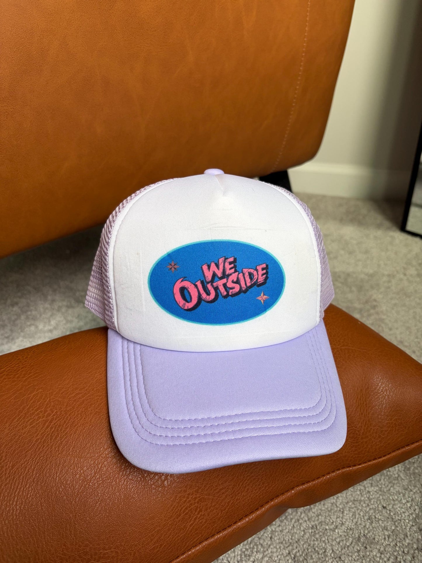 WE OUTSIDE  dad hat, trucker mesh, snap back