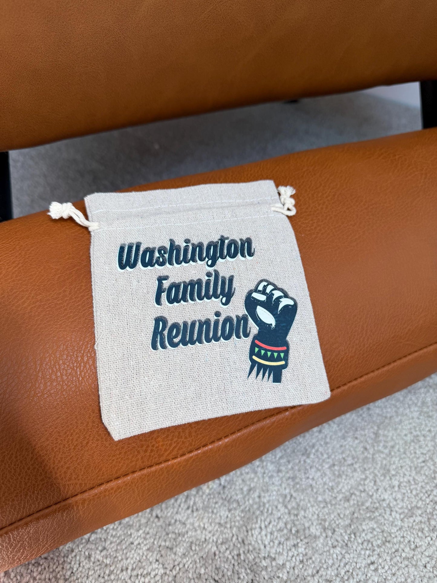 Personalized Black Power Family Reunion Favor Bags