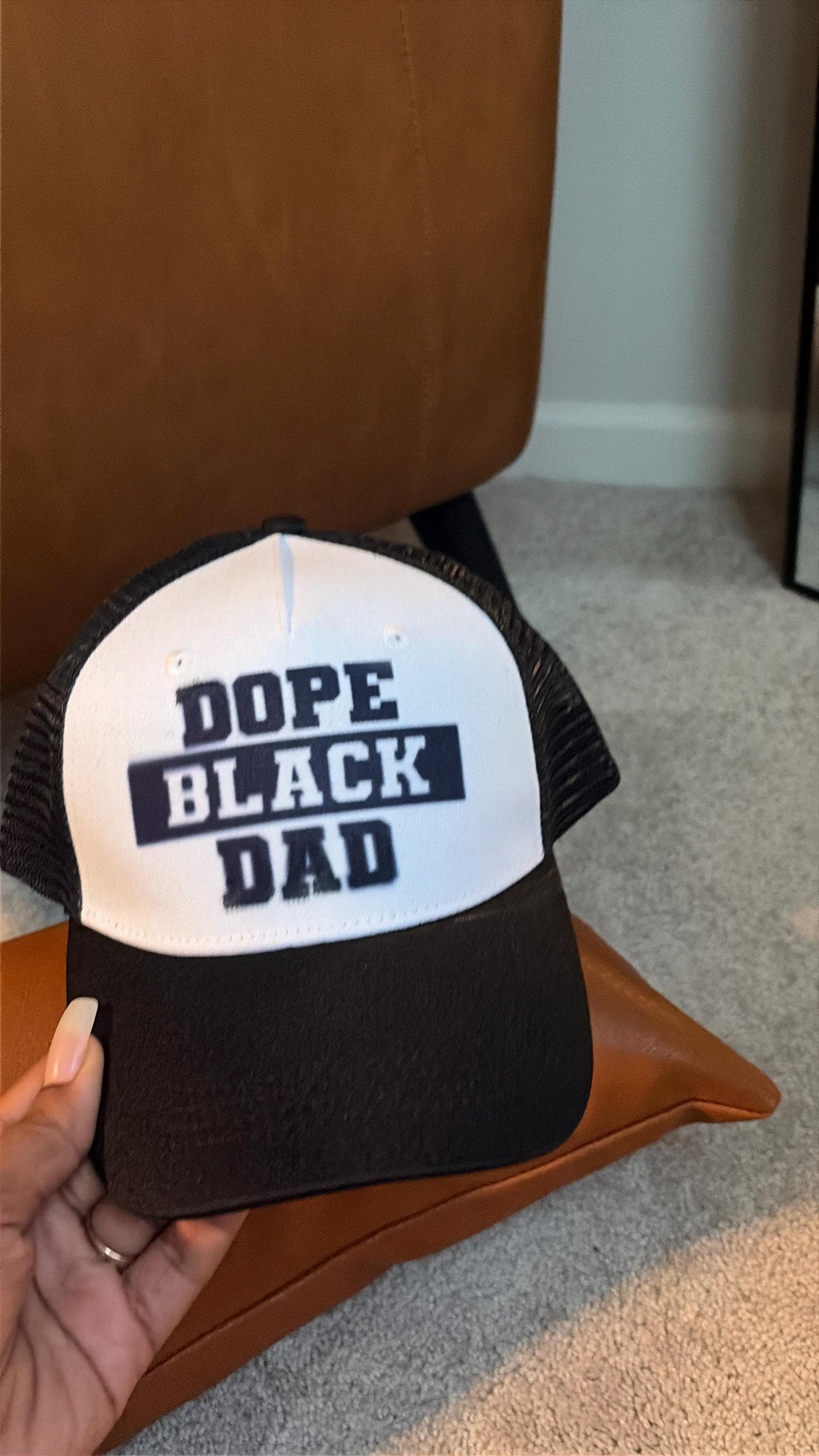Dope Black Dad Trucker Hat, Mesh, Snap Back