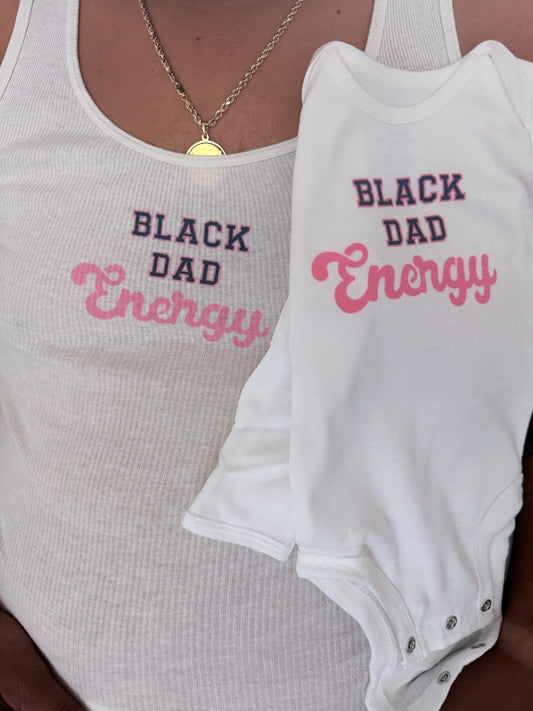 Black Dad Energy Matching Men's Shirt