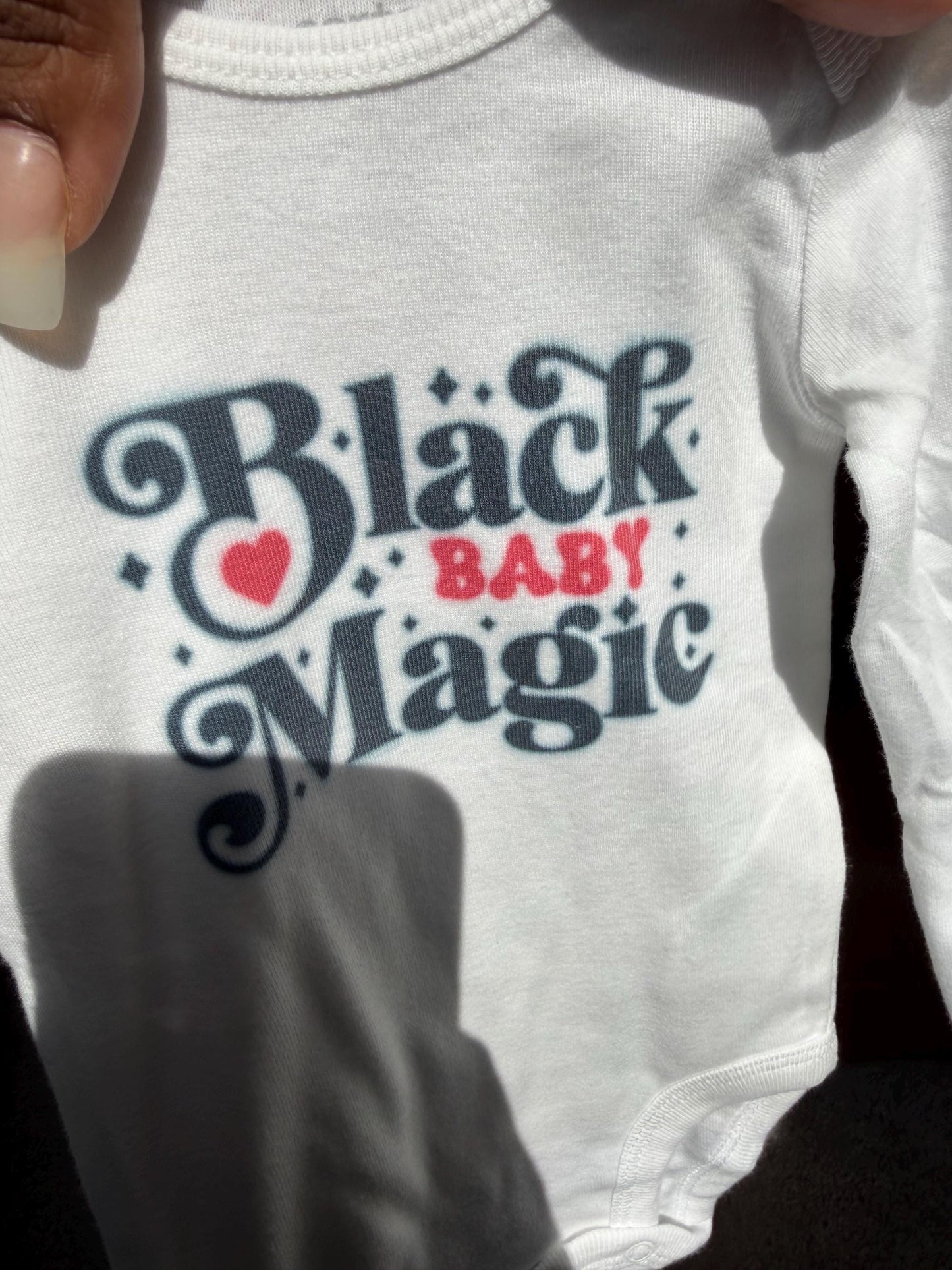 Black Baby Magic Baby Onesie