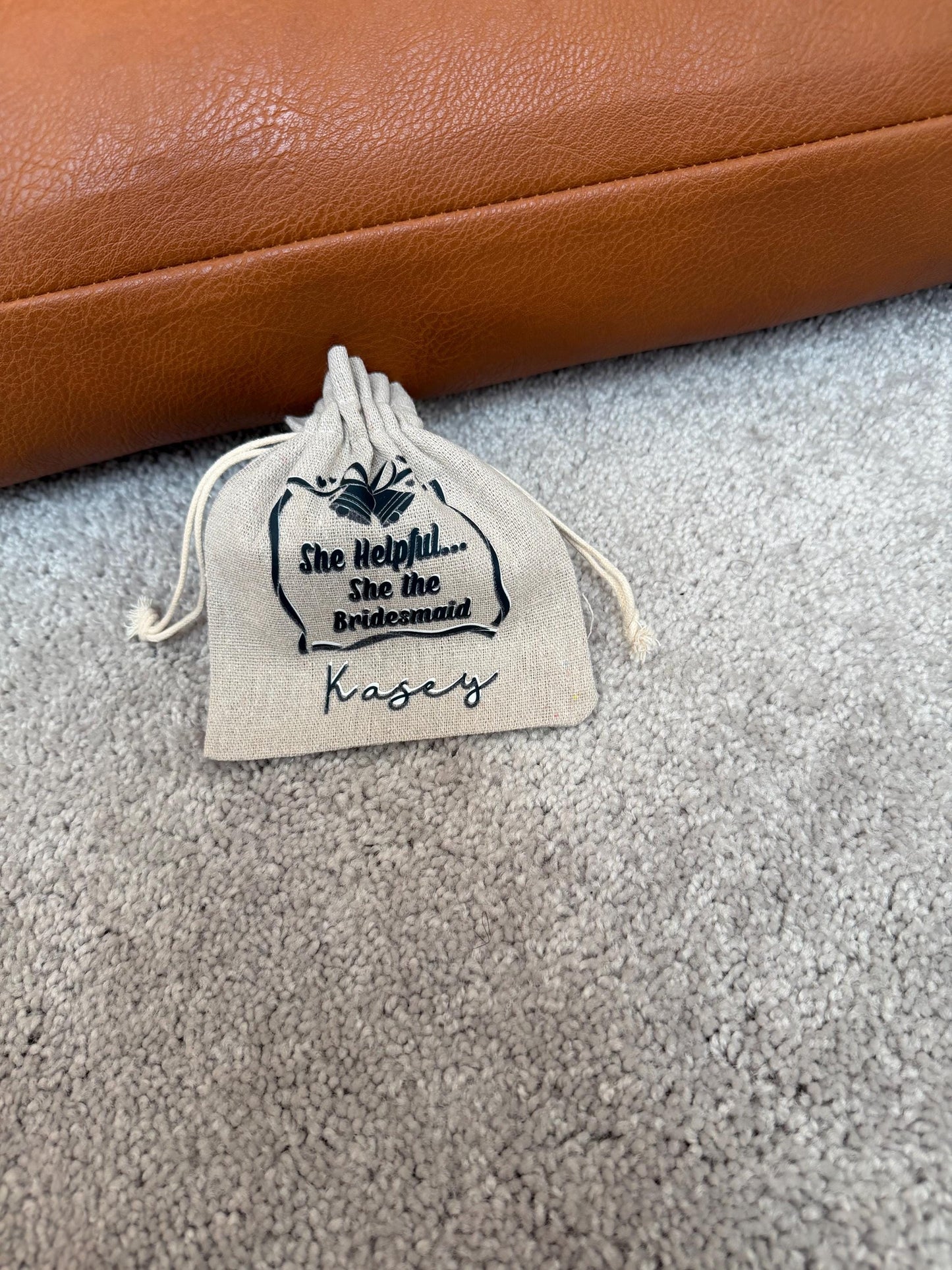 She the Bridesmaid gift bag/favor bag Personalized