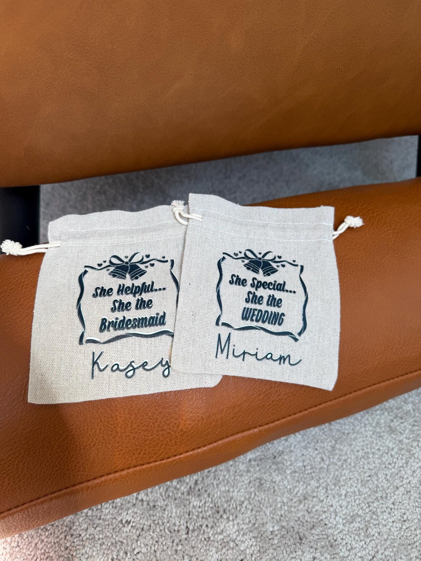 She the Wedding Bride gift bag/favor bag Personalized