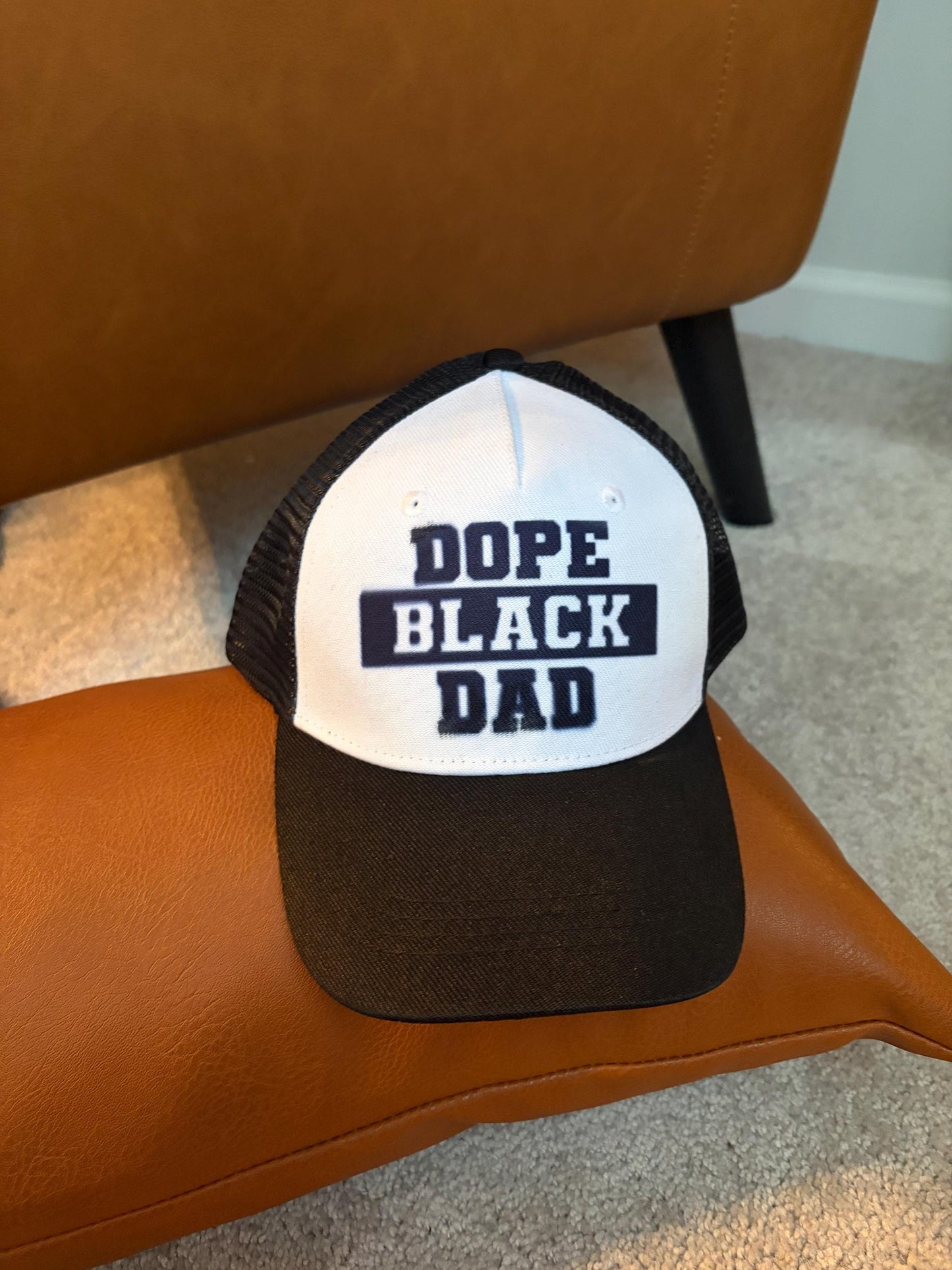 Dope Black Dad Trucker Hat, Mesh, Snap Back