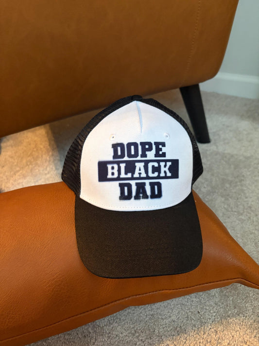 Dope Black Dad Trucker Hat, Mesh, Snap Back