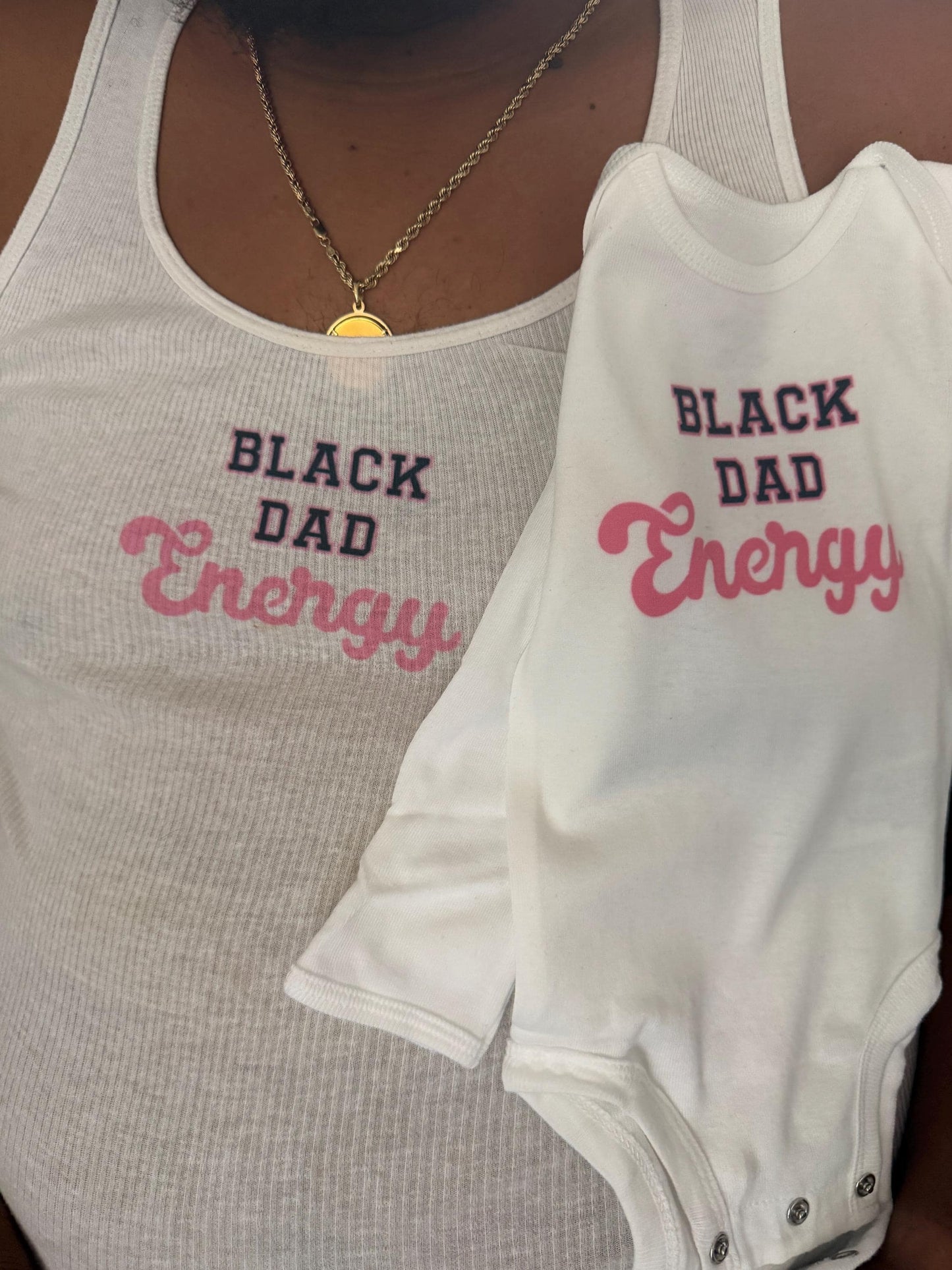 Black Dad Energy Matching Men's Shirt