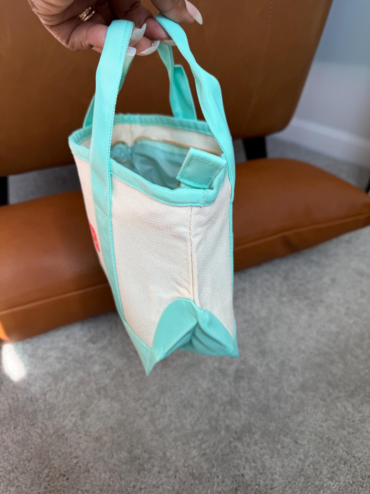 Personalized Canvas Tote, Floral Wreath