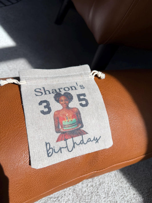 Birthday Personalized picture party favor/gift bag