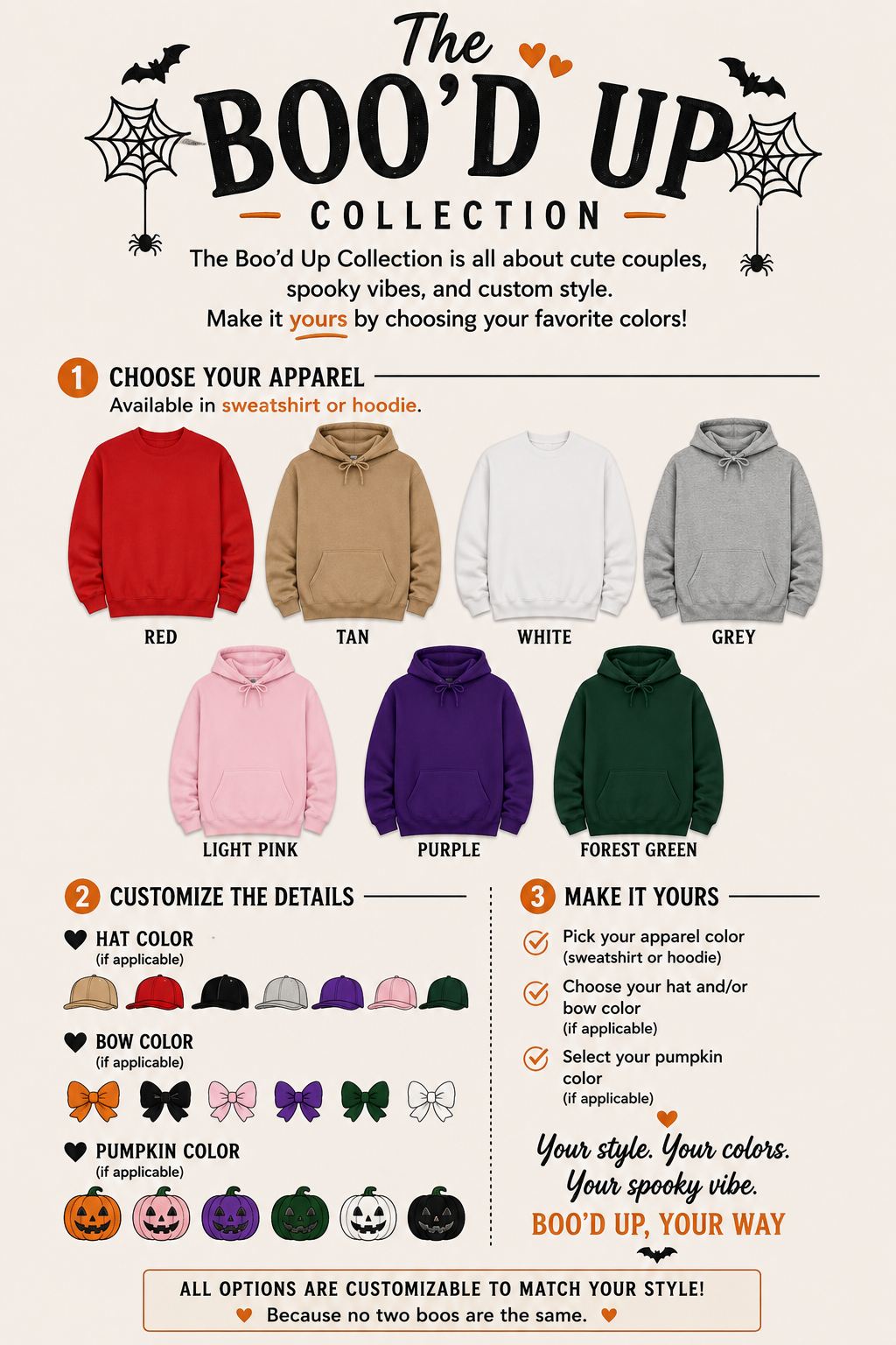 Spooky Family Embroidered Sweatshirt & Hoodie