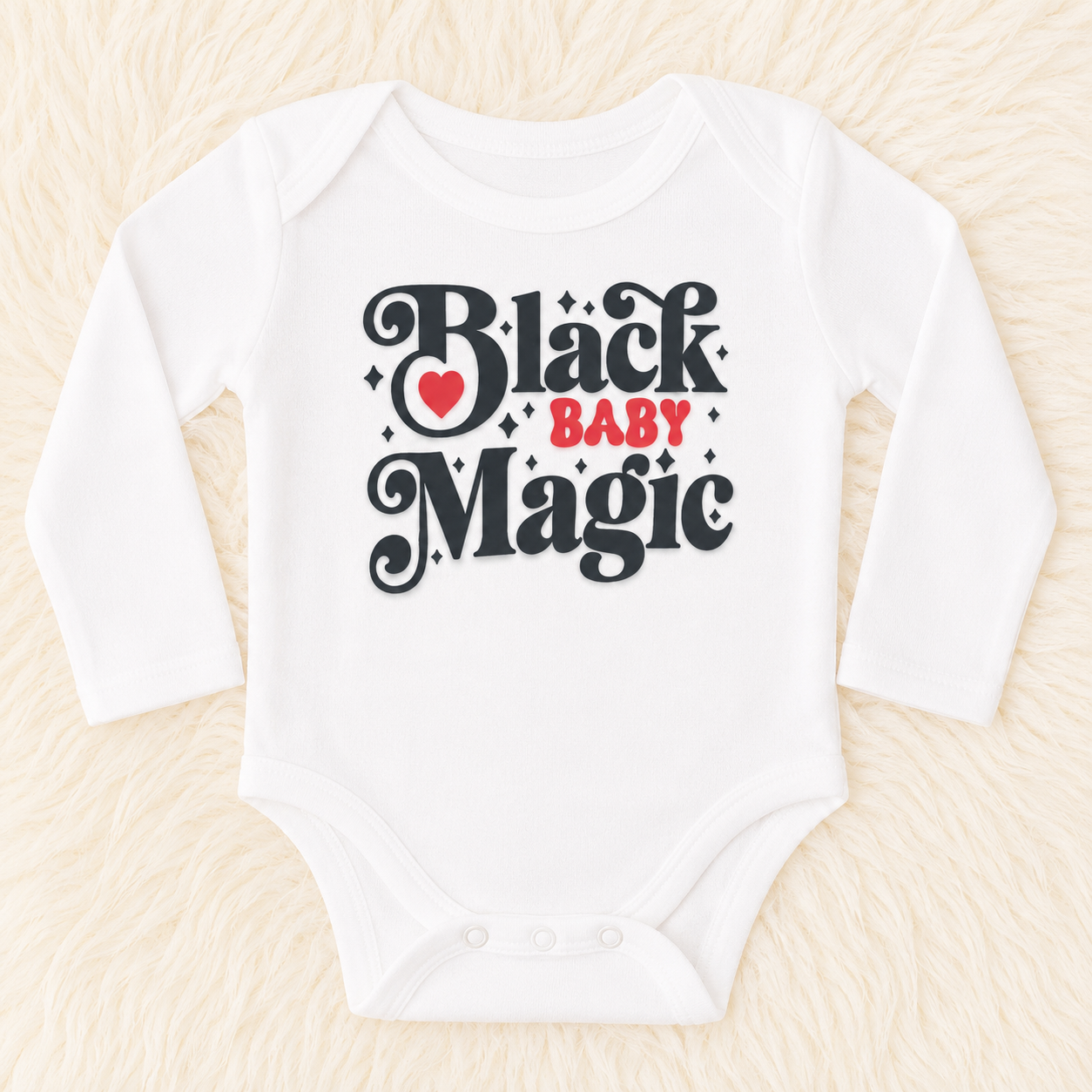 Black Baby Magic Baby Bodysuit
