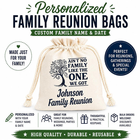 Personalized Family Reunion Favor Bags | Custom Family Reunion Gifts | Reunion Welcome Bags | Family Gathering Party Favors