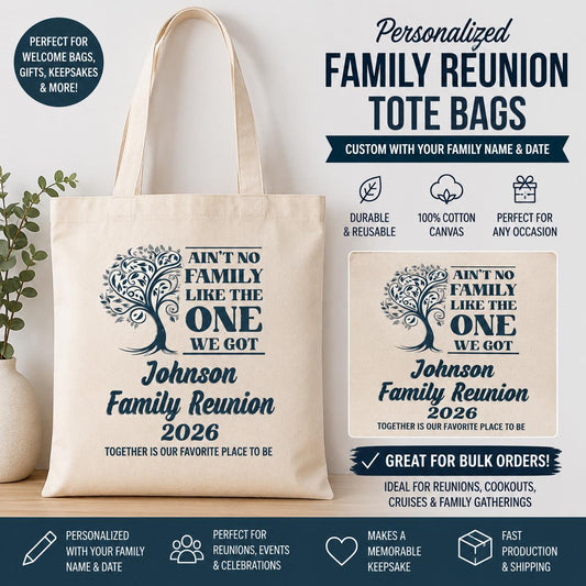 Personalized Family Reunion Tote Bag