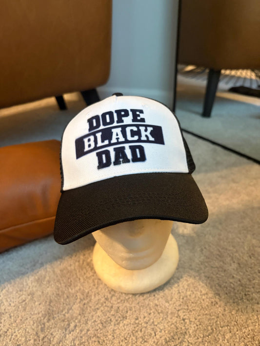 Dope Black Dad Trucker Hat, Mesh, Snap Back