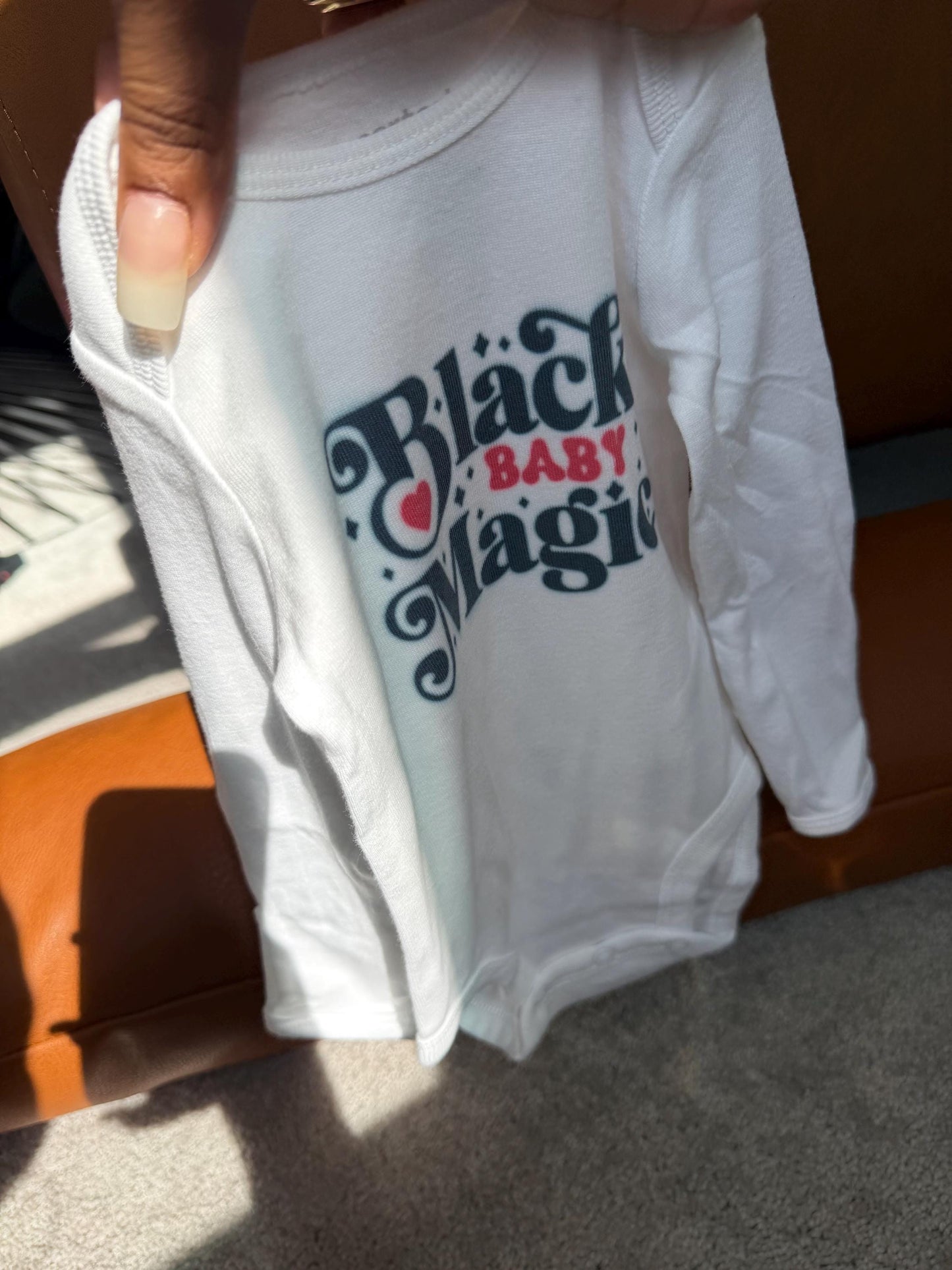 Black Baby Magic Baby Onesie