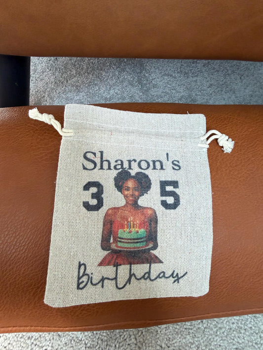 Birthday Personalized picture party favor/gift bag