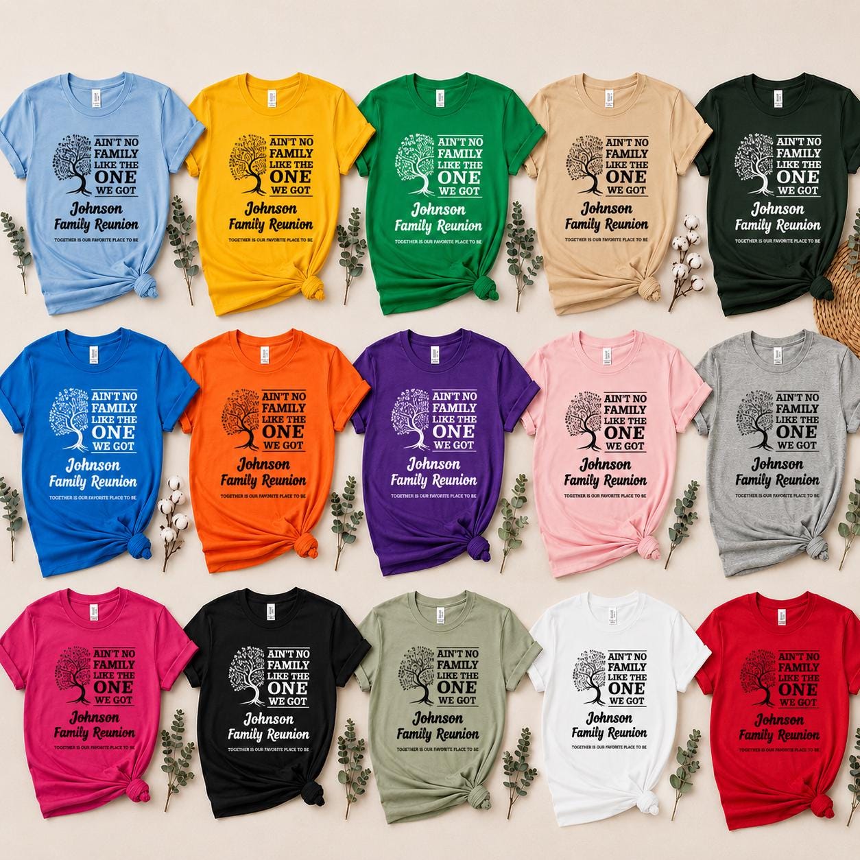 Personalized Family Reunion Shirt, Ain't No Family Like The One We Got T-Shirt, Custom Reunion Shirts