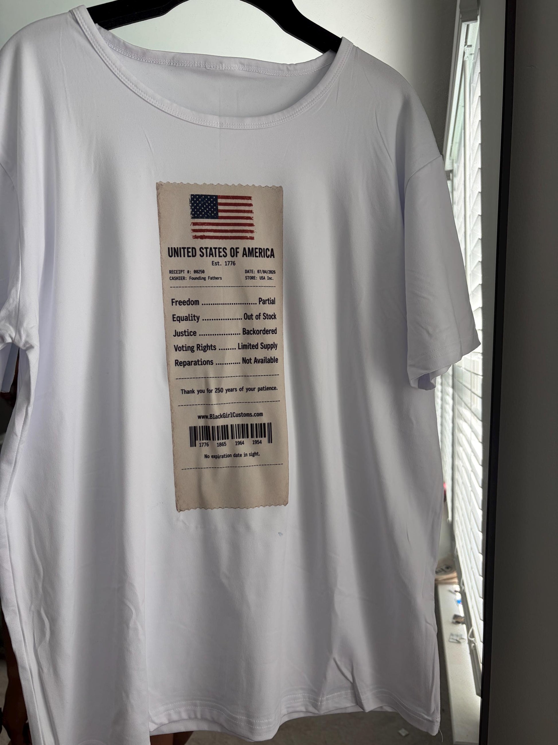 250 Years of Patience Shirt | Black History T-Shirt | Black Culture Tee | Social Justice Shirt | Sarcastic America Shirt | July 4 Tee
